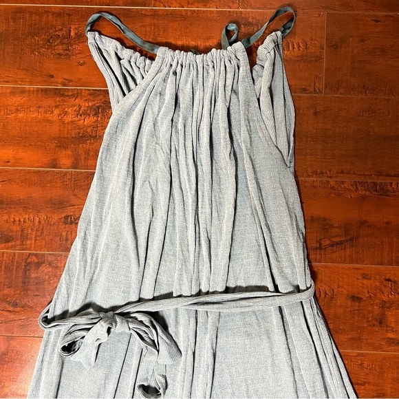 ANTHROPOLOGIE HD In Paris Jacenta Wide Leg Halter Jumpsuit Blue Size Small - Picture 5 of 11